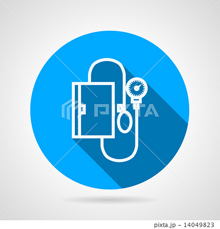 Circle blue vector icon for medical tonometer Circle blue vector icon for medical tonometer 14049823