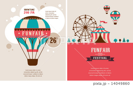 vintage poster with carnival, fun fair, circus vector background vintage poster with carnival, fun fair, circus vector background 14049860