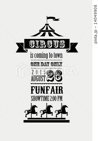 vintage poster with carnival, fun fair, circus vector background  14049908