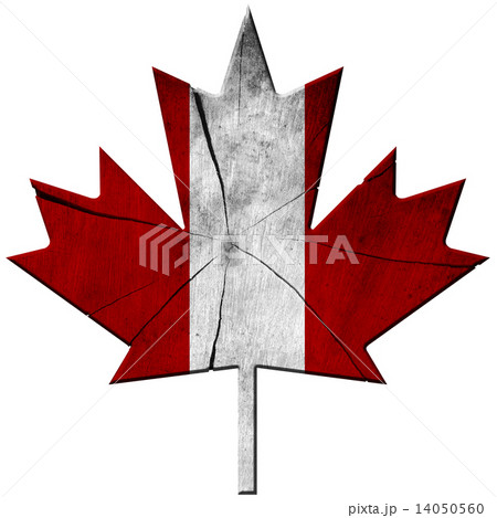 Canadian Flag - Wooden Leaf 14050560