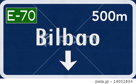 Bilbao Spain Highway Road Sign Bilbao Spain Highway Road Sign 14052834