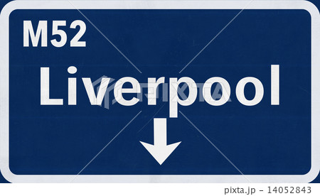 Liverpool United Kingdom Highway Road Sign 14052843