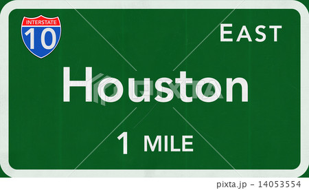 Houston USA Interstate Highway Sign 14053554