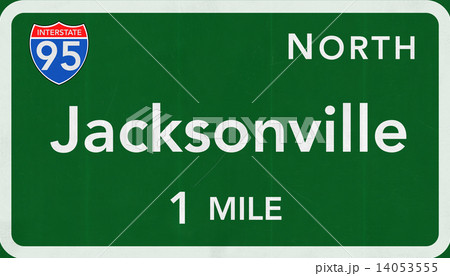 Jacksonville USA Interstate Highway Sign 14053555