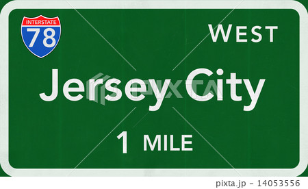 Jersey City USA Interstate Highway Sign 14053556