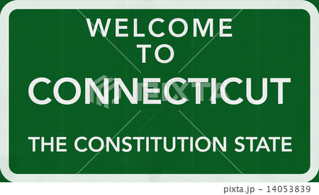 Connecticut USA State Welcome to Highway Road...のイラスト素材 [14053839] - PIXTA