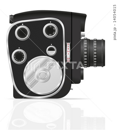 old retro vintage movie video camera vector illustration old retro vintage movie video camera vector illustration 14054015
