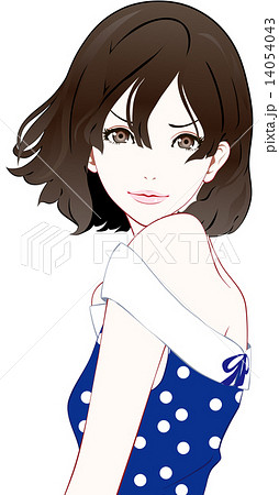 女性　夏服　自信 14054043