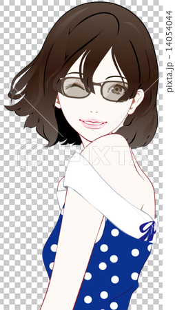 女性　夏服　バカンス 14054044