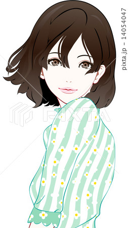 女性　春服　微笑 14054047