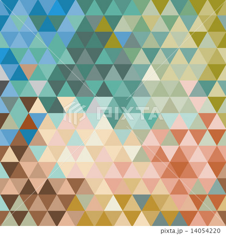 Retro pattern of geometric shapes. Colorful mosaic banner. Geometric abstract background with place  14054220
