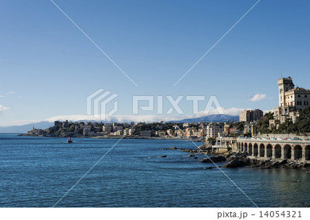 genoa coastal houses cityscape panorama 14054321