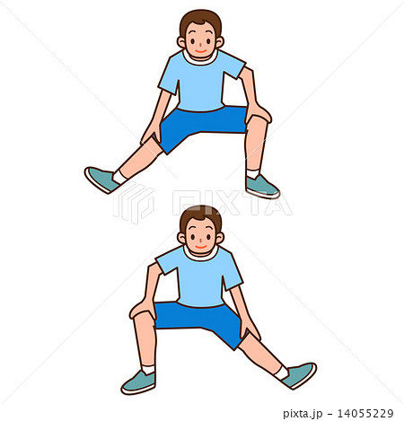 ストレッチをする男性 14055229