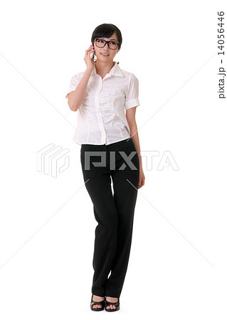 Happy business woman 14056446