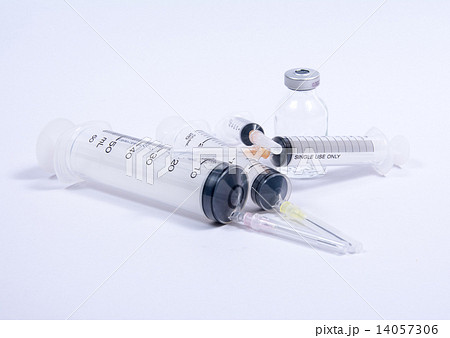 medical ampoules and syringe 14057306