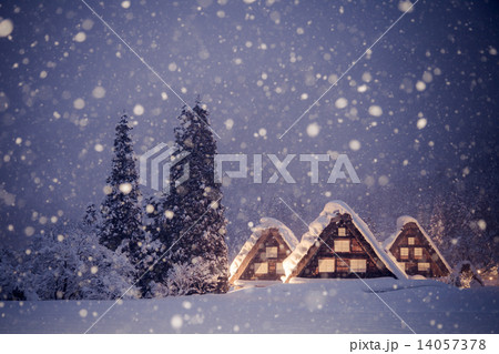 厳冬の白川郷 14057378