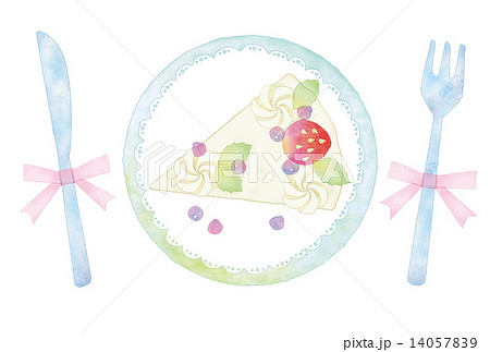 ショートケーキのイラストのイラスト素材