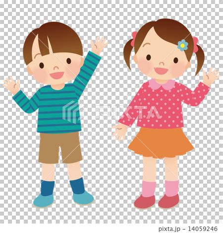 元気な子供　全身 14059246