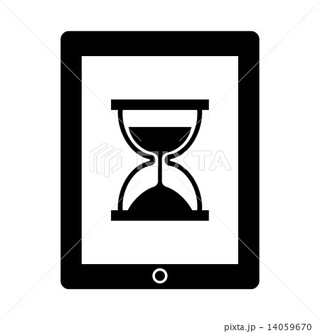 タブレットに映る砂時計 14059670