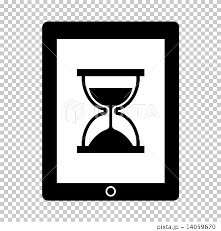 タブレットに映る砂時計 14059670