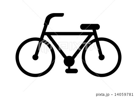 自転車のマークのイラスト素材