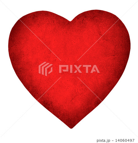 red paper heart isolated on white background 14060497
