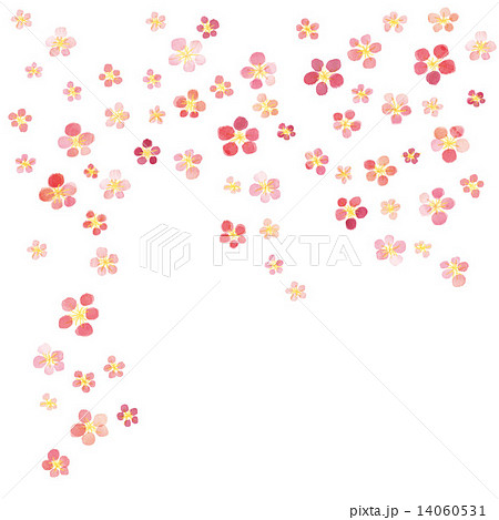 梅の花柄模様のイラスト素材