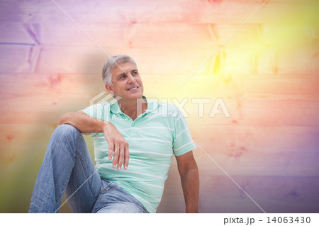 Composite image of casual mature man 14063430