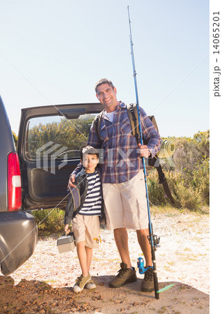 Father and son on a fishing trip 14065201