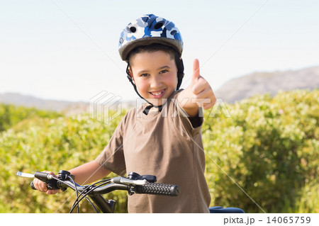 Little boy on a bike ride 14065759