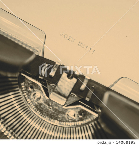 old typewriter with text join us 14068195