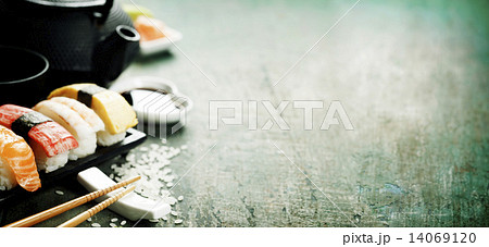 Closeup of fresh sushi Closeup of fresh sushi 14069120