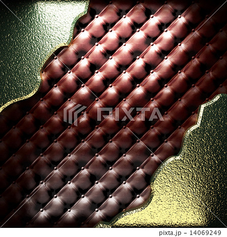 golden plate on leather golden plate on leather 14069249