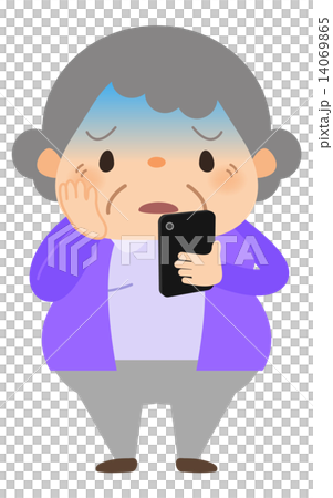 Grandma with a smartphone 14069865