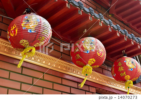 横浜中華街イメージ　提灯 14070273