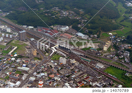 九州新幹線出水駅を空撮 九州新幹線出水駅を空撮 14070789