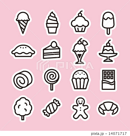 スイーツアイコンのイラスト素材