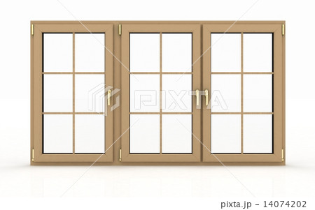 3d closed plastic window on white background 14074202