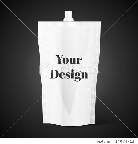 Blank spout pouch, bag foil or plastic packaging Blank spout pouch, bag foil or plastic packaging 14074713