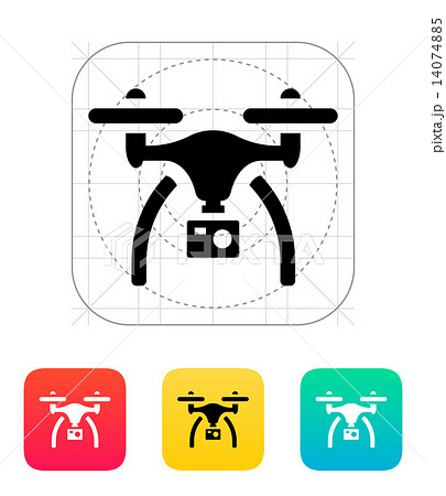 Drone with camera icon. 14074885