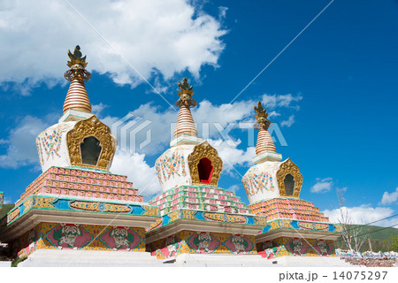 中国・青海省玉樹 ジャナマニ チョルテン 中国・青海省玉樹 ジャナマニ チョルテン 14075297