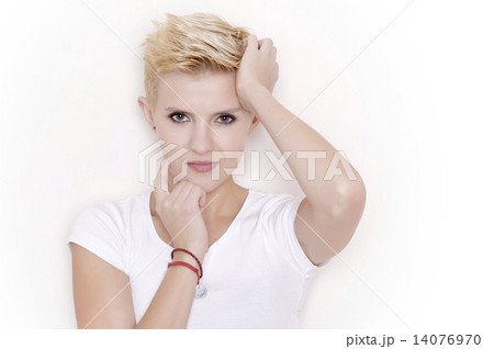 Young pretty woman with beautiful blond hairs Young pretty woman with beautiful blond hairs 14076970