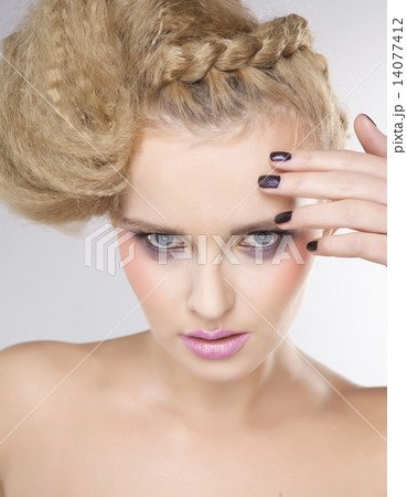 Young pretty woman with beautiful blond hairs 14077412