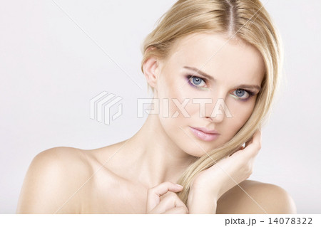 Young pretty woman with beautiful blond hairs 14078322