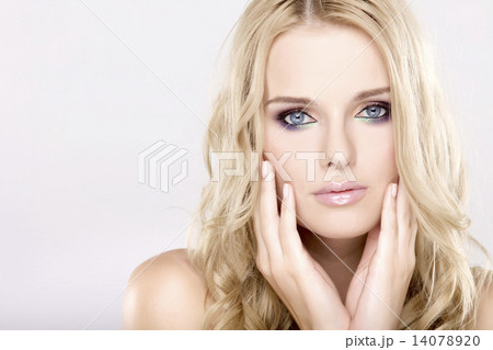 Young pretty woman with beautiful blond hairs 14078920