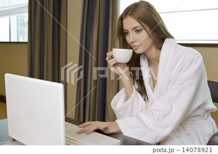 young woman with a laptop. young woman with a laptop. 14078921