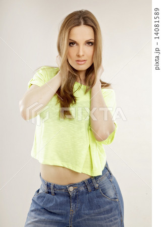 Young pretty woman with beautiful blond hairs Young pretty woman with beautiful blond hairs 14081589