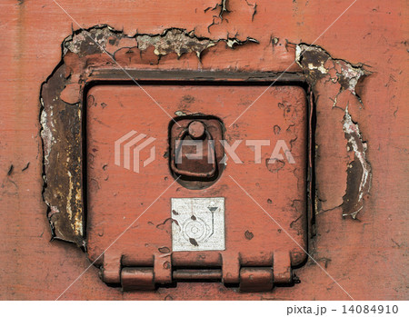 Cracked paint on rusty iron 14084910