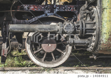 Details of an old steam locomotive 14084911
