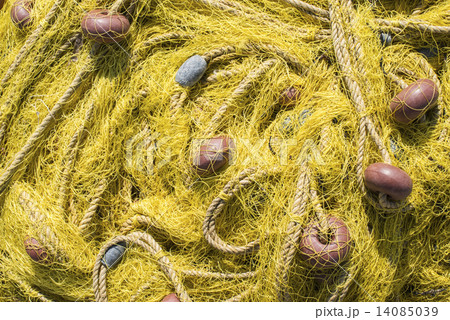 Fishnets on fish boat 14085039